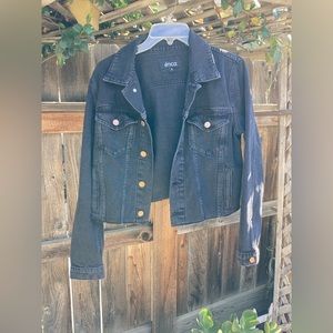 Etica Women’s Cropped Jean Jacket Black